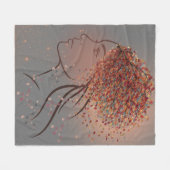 Herbstgöttin – Weibliche saisonale Kunst Fleecedecke (Vorderseite (Horizontal))
