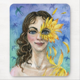 Herbstgöttinsonnenblume Mousepad