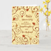 Herbstgrandtochter und ihr Geburtstag Karte (Gelbe Blume)