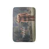 Herbstgras-Monogramm für Höllenkälber Badematte (Vorderseite Vertikal)