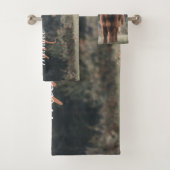 Herbstgras-Monogramm für Höllenkälber Badhandtuch Set (Insitu)