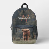 Herbstgras-Monogramm für Höllenkälber Bedruckter Rucksack (Vorderseite)