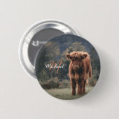 Herbstgras-Monogramm für Höllenkälber Button (Vorne & Hinten)