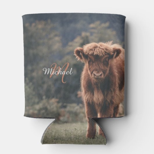 Herbstgras-Monogramm für Höllenkälber Dosenkühler (Rückseite)