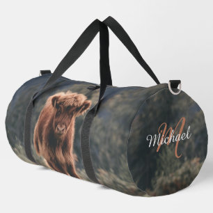 Herbstgras-Monogramm für Höllenkälber Duffle Bag