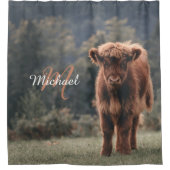 Herbstgras-Monogramm für Höllenkälber Duschvorhang (Vorderseite)