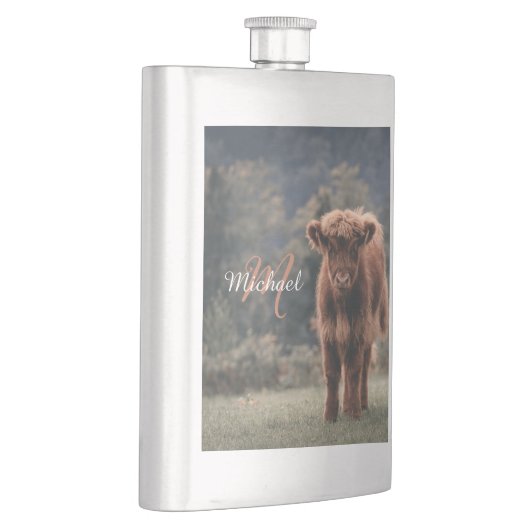 Herbstgras-Monogramm für Höllenkälber Flachmann (Rechts)