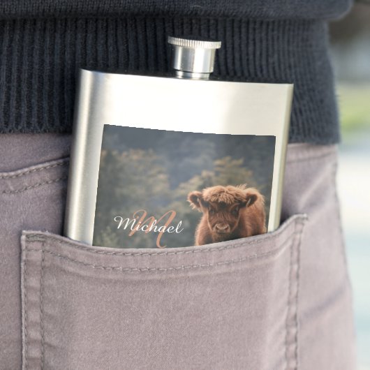 Herbstgras-Monogramm für Höllenkälber Flachmann (Beispiel)