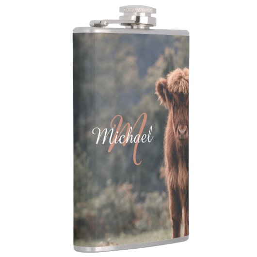 Herbstgras-Monogramm für Höllenkälber Flachmann (Rechts)