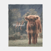 Herbstgras-Monogramm für Höllenkälber Fleecedecke (Vorderseite)