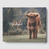 Herbstgras-Monogramm für Höllenkälber Gästebuch (Rückseite)