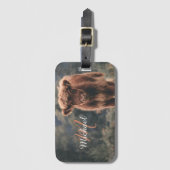 Herbstgras-Monogramm für Höllenkälber Gepäckanhänger (Vorderseite Vertikal)