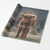 Herbstgras-Monogramm für Höllenkälber Geschenkpapier (Ungerollt)