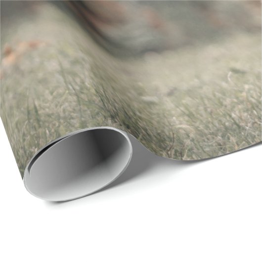 Herbstgras-Monogramm für Höllenkälber Geschenkpapier (Rolleneckpunkt)