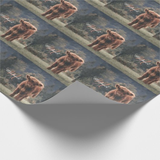 Herbstgras-Monogramm für Höllenkälber Geschenkpapier (Ecke)