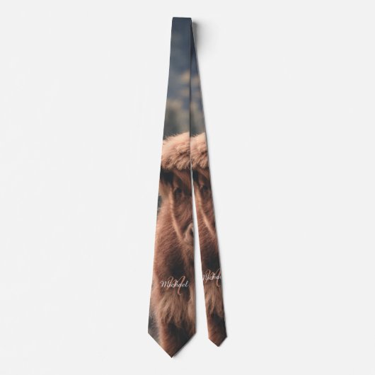 Herbstgras-Monogramm für Höllenkälber Krawatte (Vorderseite)