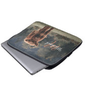 Herbstgras-Monogramm für Höllenkälber Laptopschutzhülle (Vorne Knopf)