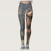 Herbstgras-Monogramm für Höllenkälber Leggings (Vorderseite)