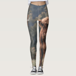 Herbstgras-Monogramm für Höllenkälber Leggings