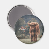 Herbstgras-Monogramm für Höllenkälber Magnet (Vorderseite/Rückseite)