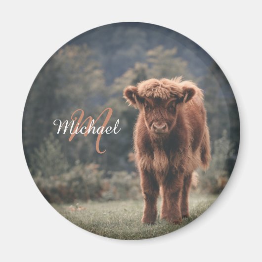 Herbstgras-Monogramm für Höllenkälber Magnet (Vorne)