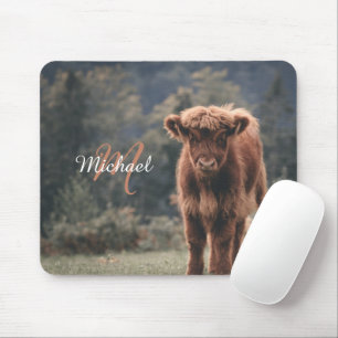 Herbstgras-Monogramm für Höllenkälber Mousepad