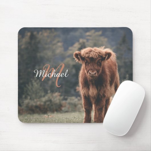 Herbstgras-Monogramm für Höllenkälber Mousepad (Mit Mouse)