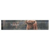 Herbstgras-Monogramm für Höllenkälber Namensplakette (Vorderseite)