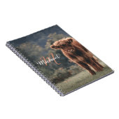 Herbstgras-Monogramm für Höllenkälber Notizblock (Rechte Seite)