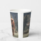 Herbstgras-Monogramm für Höllenkälber Pappbecher (Rechts)