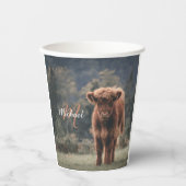 Herbstgras-Monogramm für Höllenkälber Pappbecher (Vorderseite)