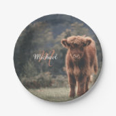 Herbstgras-Monogramm für Höllenkälber Pappteller (Vorderseite)