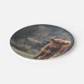 Herbstgras-Monogramm für Höllenkälber Pappteller (Schrägansicht)