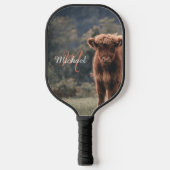 Herbstgras-Monogramm für Höllenkälber Pickleball Schläger (Vorderseite)