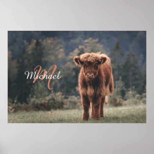 Herbstgras-Monogramm für Höllenkälber Poster (Vorne)