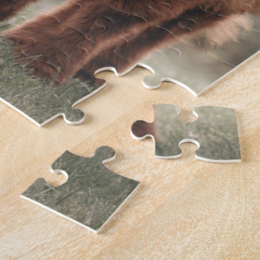 Herbstgras-Monogramm für Höllenkälber Puzzle (Seite)