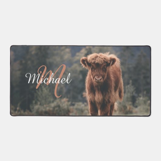 Herbstgras-Monogramm für Höllenkälber Schreibtischunterlage (Vorderseite)