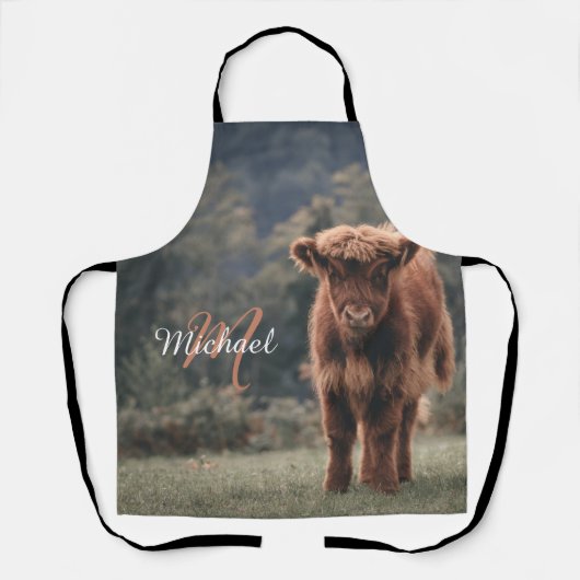 Herbstgras-Monogramm für Höllenkälber Schürze (Vorderseite)