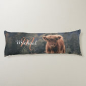 Herbstgras-Monogramm für Höllenkälber Seitenschläferkissen (Rückseite)