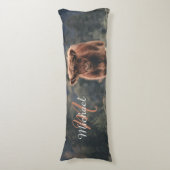 Herbstgras-Monogramm für Höllenkälber Seitenschläferkissen (Vorderseite Vertikal)