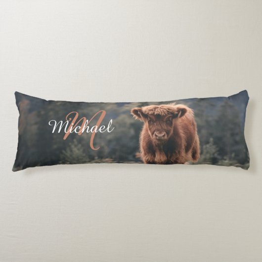 Herbstgras-Monogramm für Höllenkälber Seitenschläferkissen (Vorderseite)