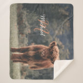 Herbstgras-Monogramm für Höllenkälber Sherpadecke (Vorderseite)