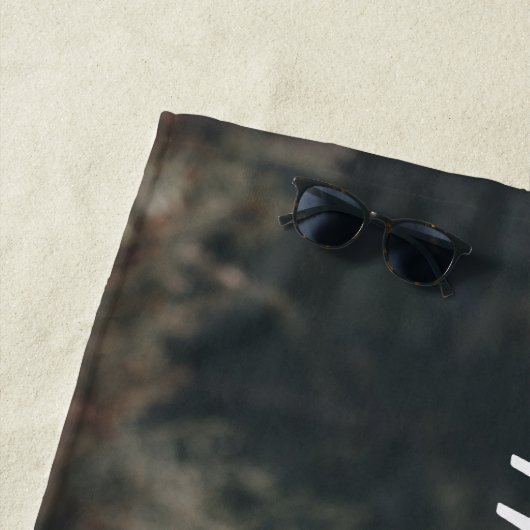 Herbstgras-Monogramm für Höllenkälber Strandtuch (Beispiel)