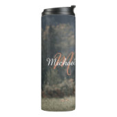 Herbstgras-Monogramm für Höllenkälber Thermosbecher (Nach links gedreht)