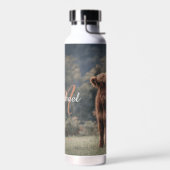 Herbstgras-Monogramm für Höllenkälber Trinkflasche (Links)