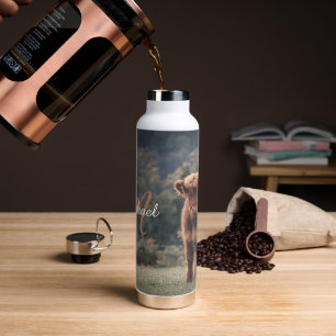 Herbstgras-Monogramm für Höllenkälber Trinkflasche