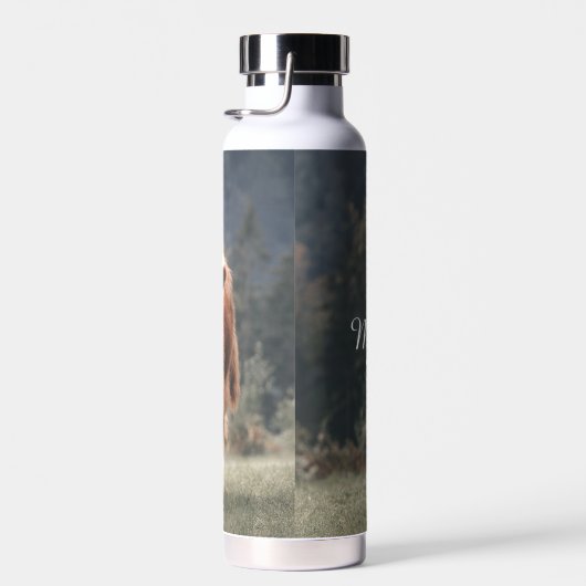 Herbstgras-Monogramm für Höllenkälber Trinkflasche (Rechts)