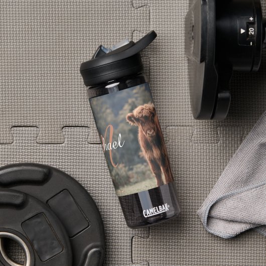 Herbstgras-Monogramm für Höllenkälber Trinkflasche (Fitnessstudio)