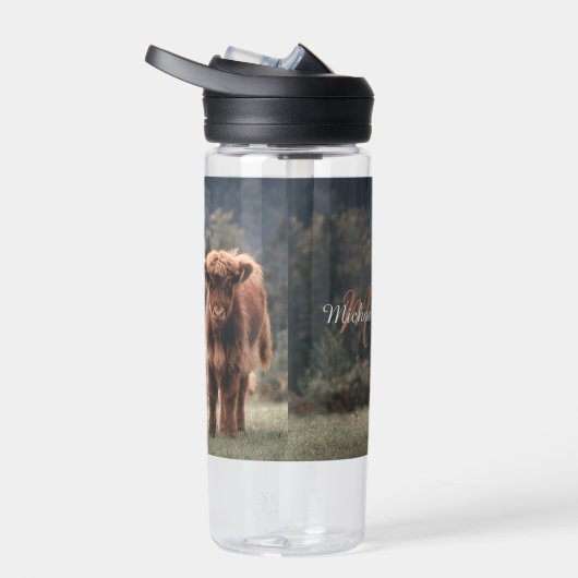 Herbstgras-Monogramm für Höllenkälber Trinkflasche (Rechts)