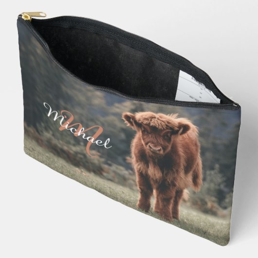 Herbstgras-Monogramm für Höllenkälber Zubehörtasche (Offen)